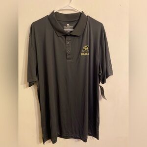 Colosseum Dark Gray Polo with Gold Logo